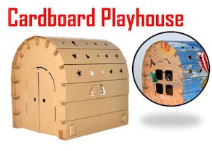 Home Living: DOME HOUSE Corrugated cardboard house playhouse play tent