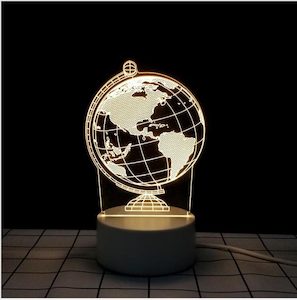 3D USB LED Night Light Creative Illusion Lamp Desk Gift