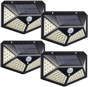 4 x Solar Wall Lights 100 LED Sensor Wall Lamp