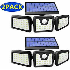 74 LED Solar Wall Lights Montion Sensor Wall Lamp