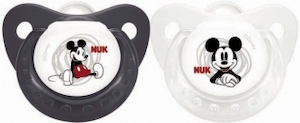 NUK Silicone Pacifier MICKEY MOUSE - Black & White 2pcs pack