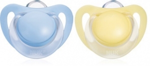 Baby napkin manufacturing - disposable: NUK Silicone Pacifier STARLIGHT - Blue & Yellow 2pcs pack