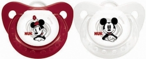 NUK Silicone Pacifier MICKEY MOUSE - Red & White 2pcs pack