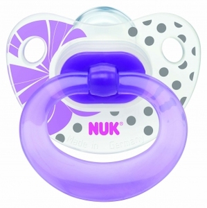 NUK Silicone Pacifier-1 piece Ass Print/ Purple Less 20%Off