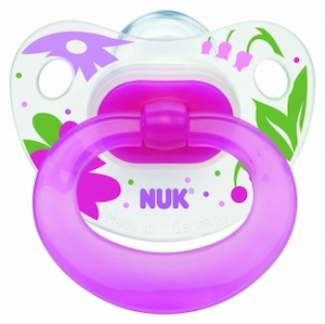 Baby napkin manufacturing - disposable: NUK Silicone Pacifier - 1 piece - Print/ Pink- Less 20% off