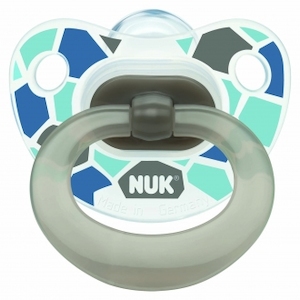 NUK Silicone Pacifier - 1 piece - Asstd Print/ Grey- 20% off