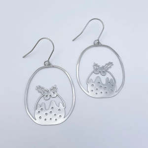 Midi Pudding Earrings | Silver