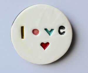 Art: Love ceramic disc