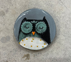 Owl ceramic disc