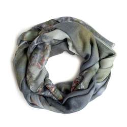 ALPINE MOSS skinny wool scarf