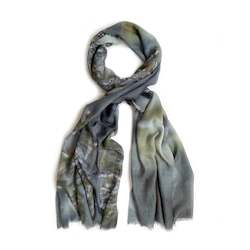 ALPINE MOSS skinny wool scarf