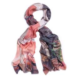 PALMA PINK skinny wool scarf