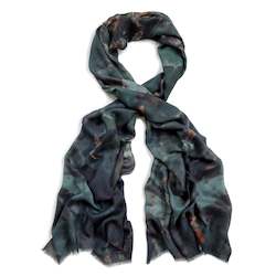 Personal accessories: CACTUS FLOWERS skinny wool scarf