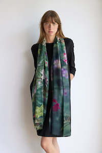 Personal accessories: ORCHID JUNGLE skinny wool scarf