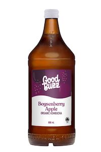 Soft drink manufacturing: Boysenberry Apple Kombucha 888ml 8-pack