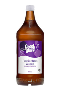 Soft drink manufacturing: Passionfruit Guava Kombucha 888ml 8-pack