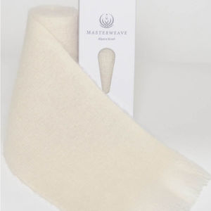 NZ Alpaca Scarf: Cream