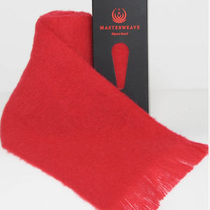 NZ Alpaca Scarf: Red