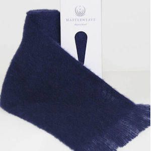 NZ Alpaca Scarf: Navy