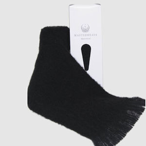 NZ Alpaca Scarf: Black