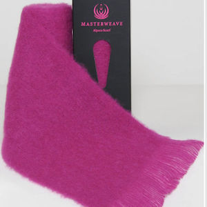 NZ Alpaca Scarf: Fuchsia