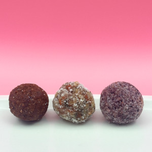 Choc Hazelnut, Lemon Almond & Blueberry Balls