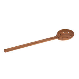 Health food: Wooden Spoon w Holes - Olive Wood