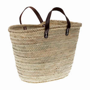 Health food: French Leather Handle Basket