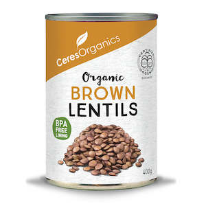 Health food: Ceres - Lentils Brown Can - Organic