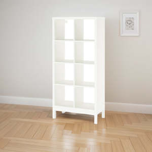 Furniture: IKEA KALLAX Shelving with underframe, white, 77x164 cm