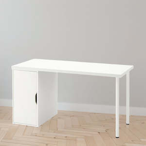 IKEA LAGKAPTEN / ALEX Desk, 140x60 cm, white storage