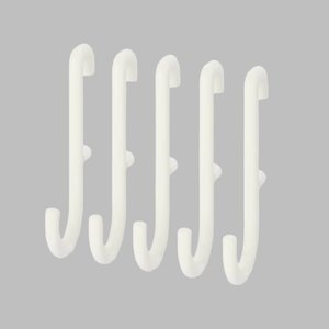 IKEA SKADIS Hook, white, 5 pack