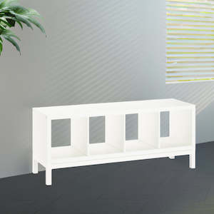 IKEA KALLAX Shelving with underframe, white, 147x59 cm