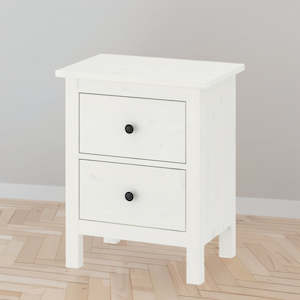 IKEA HEMNES Chest of 2 drawers, white stain, 54x66 cm