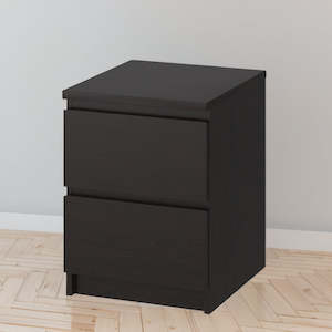 IKEA MALM Chest of 2 drawers, black-brown, 40x55 cm