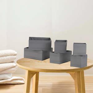 IKEA SKUBB box, set of 6, dark grey