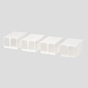 Furniture: IKEA SKUBB shoe box, 4 pack/white, 22x34x16 cm