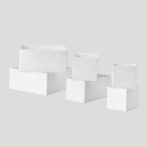 Furniture: IKEA SKUBB Box, set of 6, white