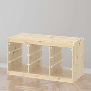 Furniture: IKEA TROFAST Frame with rails, light white stained pine, 99x44x52 cm