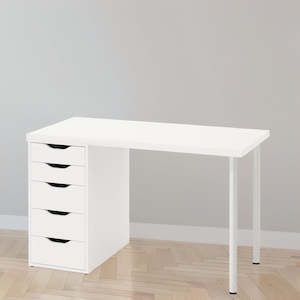 Furniture: IKEA LAGKAPTEN / ALEX Desk, 120x60 cm, white