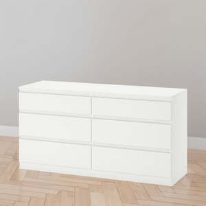 Furniture: IKEA KULLEN Chest of 6 drawers, white, 140x72 cm