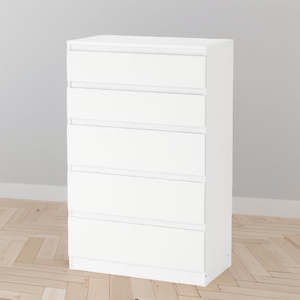 IKEA KULLEN Chest of 5 drawers, white, 70x112 cm