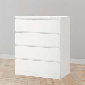 IKEA MALM Chest of 4 drawers, white, 80x100 cm