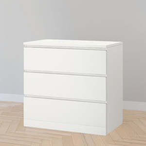 IKEA MALM Chest of 3 drawers, white, 80x78 cm