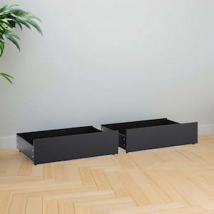 Furniture: IKEA MALM Bed storage box, black brown, 2 pack