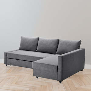 IKEA FRIHETEN Corner sofa-bed with storage, dark grey