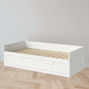 Furniture: IKEA BRIMNES Day-bed frame, white, 80x200 cm