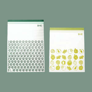 IKEA ISTAD resealable bag, patterned/green, 30 pack