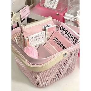 IKEA RISATORP basket, light pink, 25x26x18 cm