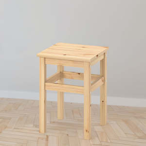 Furniture: IKEA ODDVAR Stool, pine